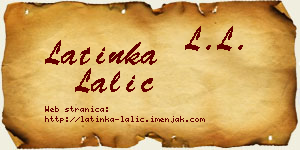 Latinka Lalić vizit kartica